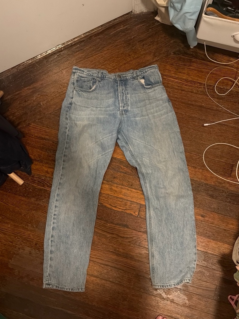 Djerf Avenue Relaxed Light Blue Denim Jeans